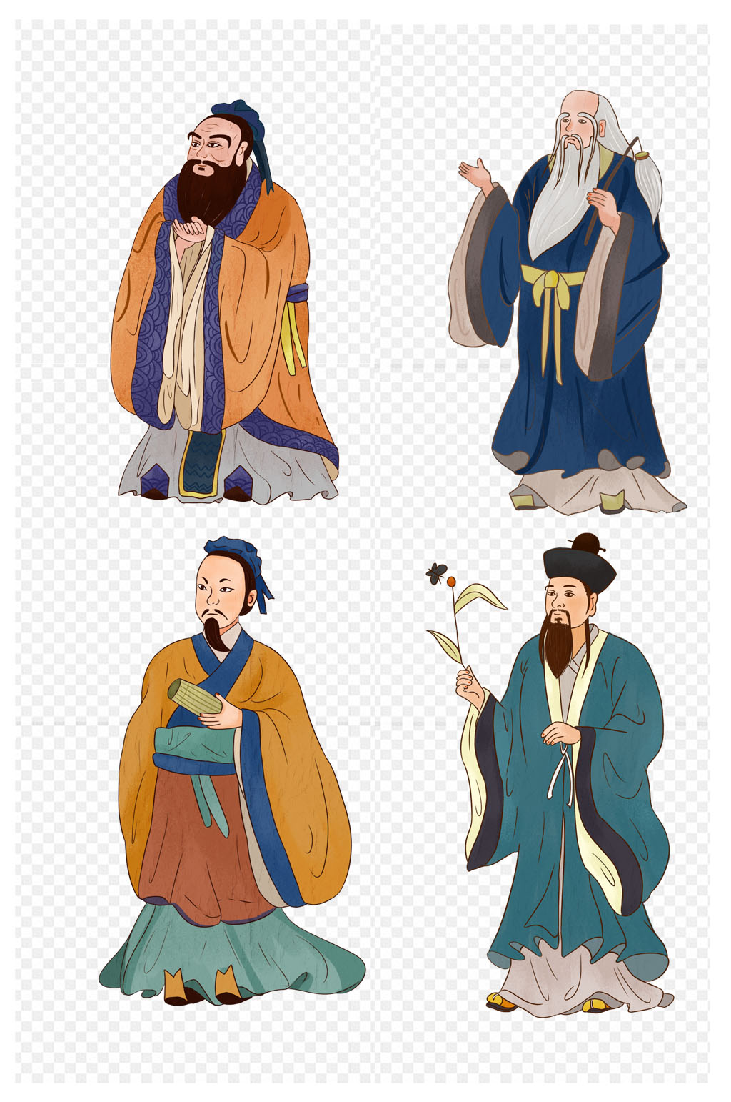 孔子元素素材_孔子元素模板_孔子元素设计图片免费下载-众图网