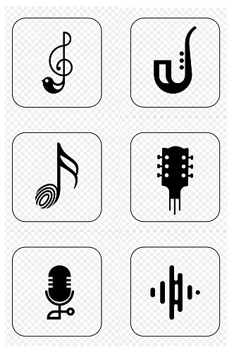 音乐符号音乐乐器声乐标志图标免扣元素