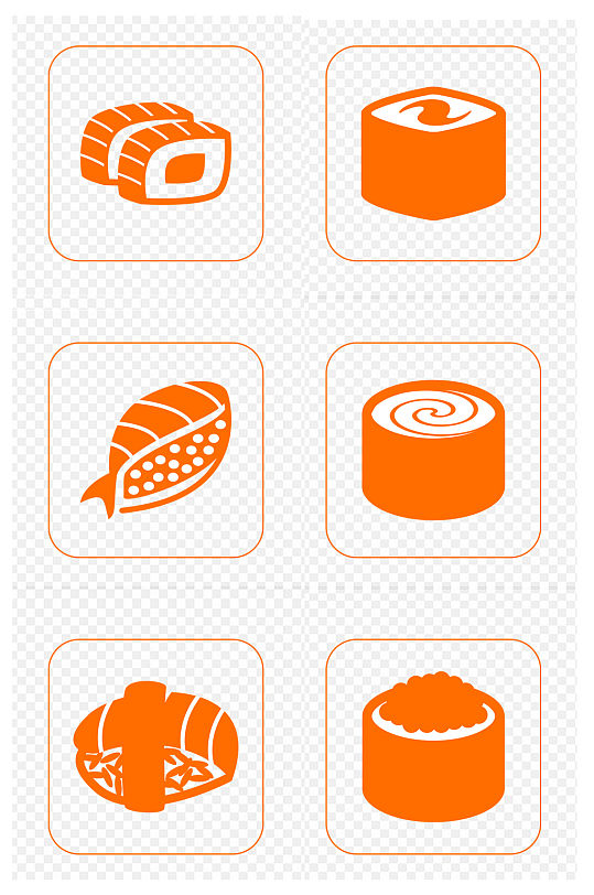 寿司手握军舰日式寿司图标图片