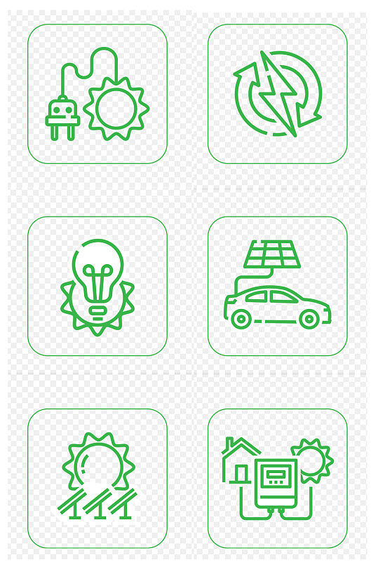 太陽能充電綠色能源新能源汽車圖標圖片
