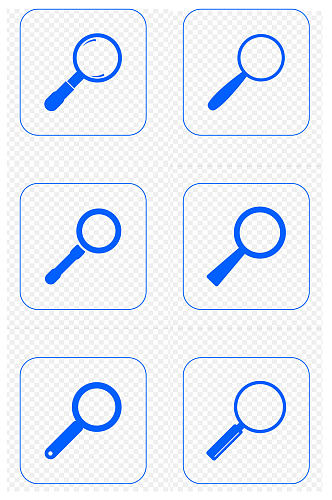 放大镜搜一搜搜索放大缩小查找图标免扣元素