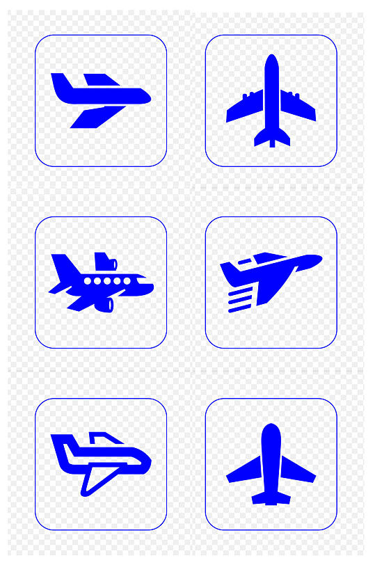 飞机客机波音飞机图标免扣元素