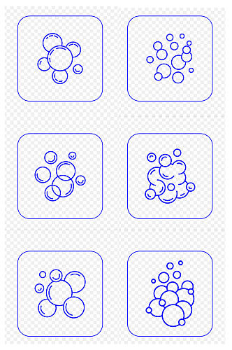 气泡水泡空气泡肥皂泡沫图标免扣元素