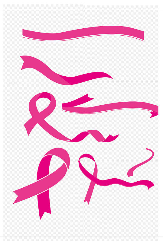 妇女节高清丝带标志素材元素