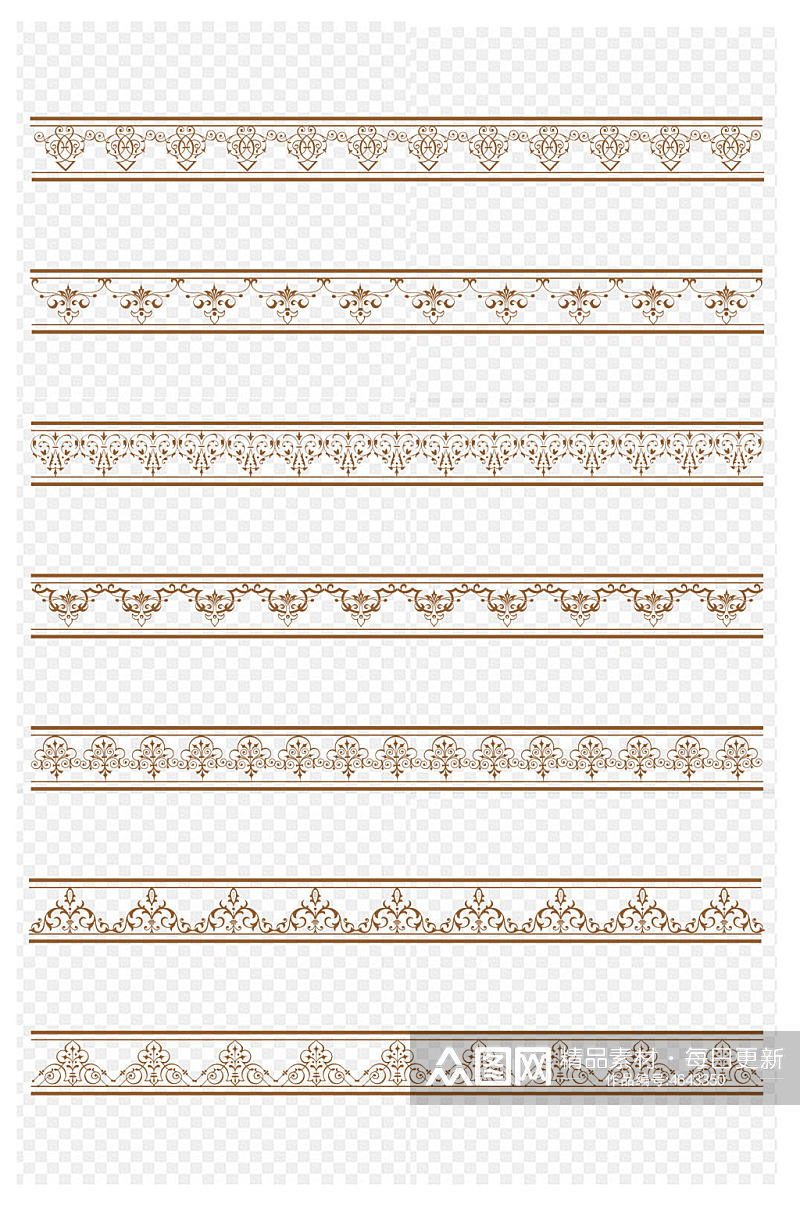 欧式边框古典花纹装饰纹理文本框免扣元素素材