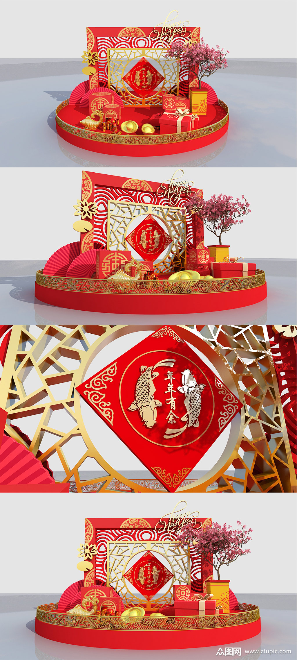 2021牛年新年商场美陈堆头dp点设计