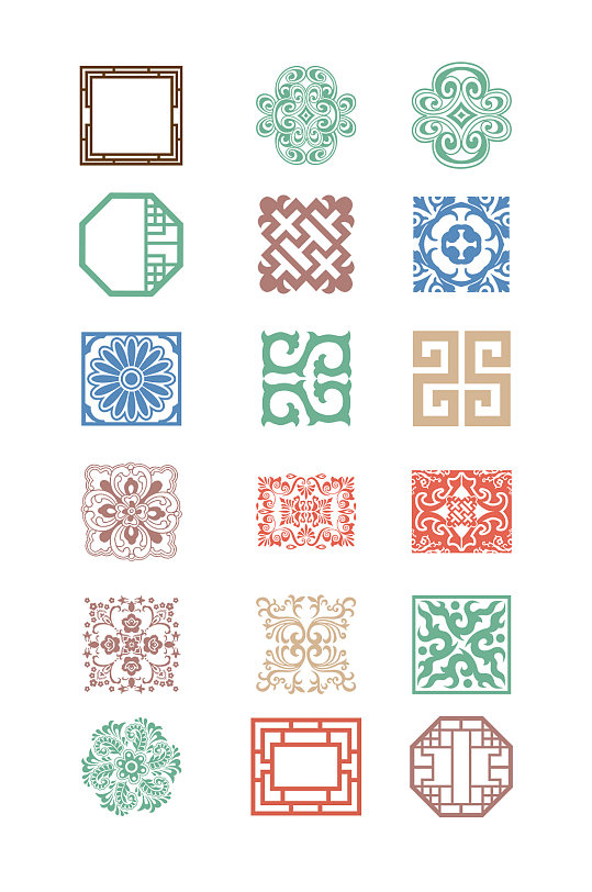 中式古典复古底纹云纹花纹