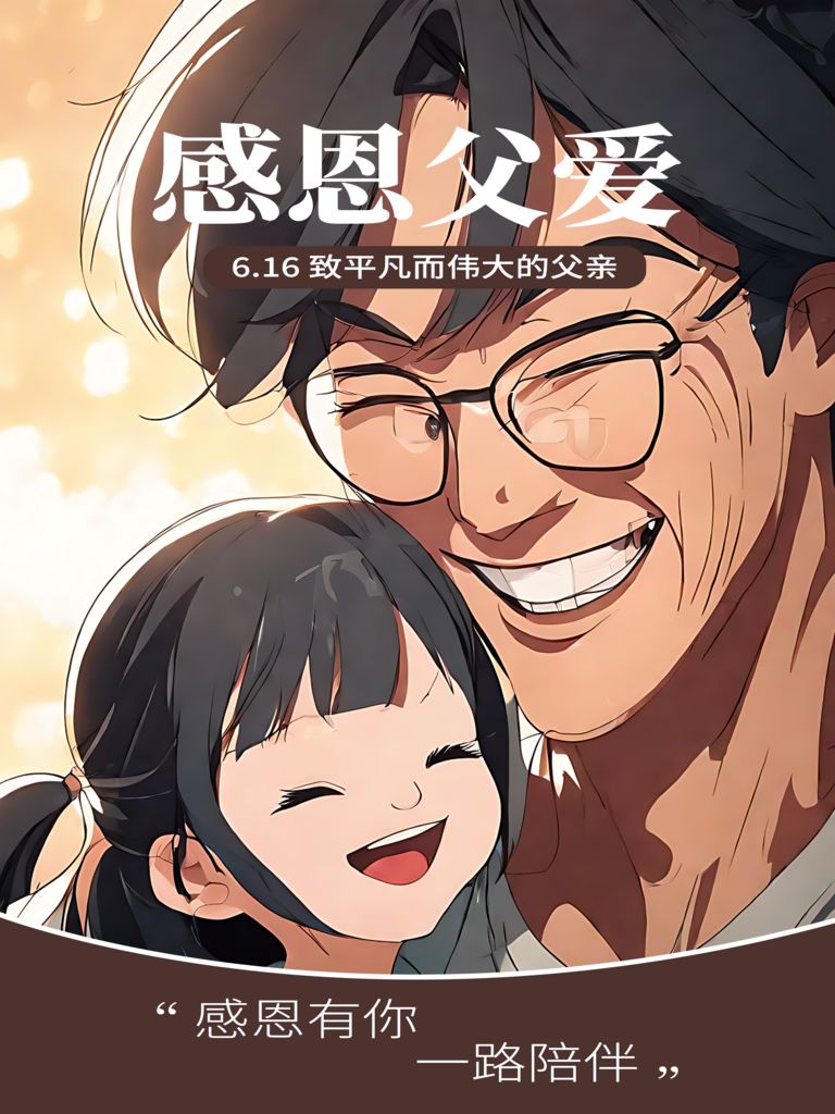 感恩父爱父亲节节日海报素材