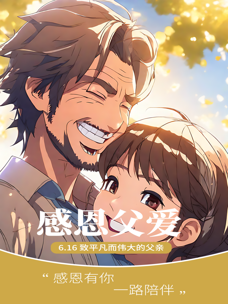 感恩父爱父亲节节日海报素材