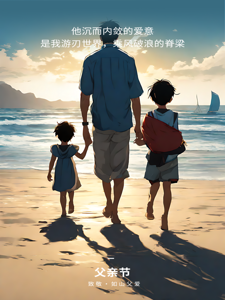 父亲节节日祝福海报素材