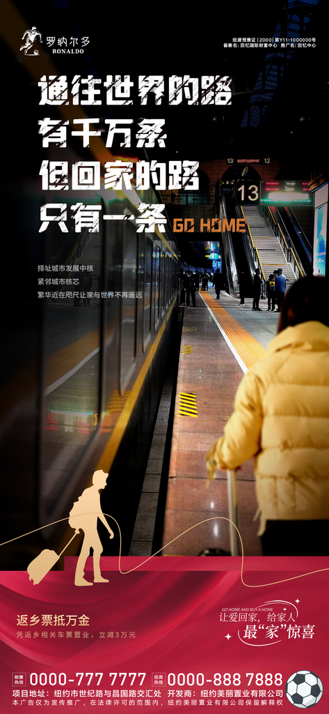 房地产返乡置业海报素材