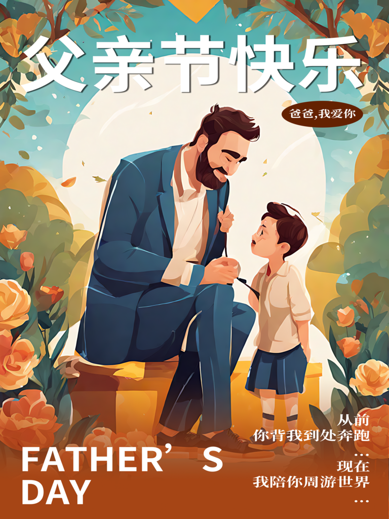 父亲节快乐父亲节海报素材