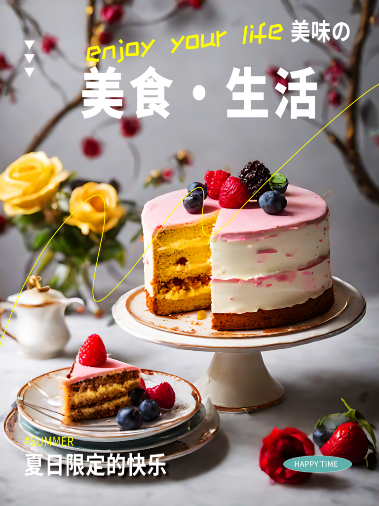 蛋糕下午茶宣传海报素材