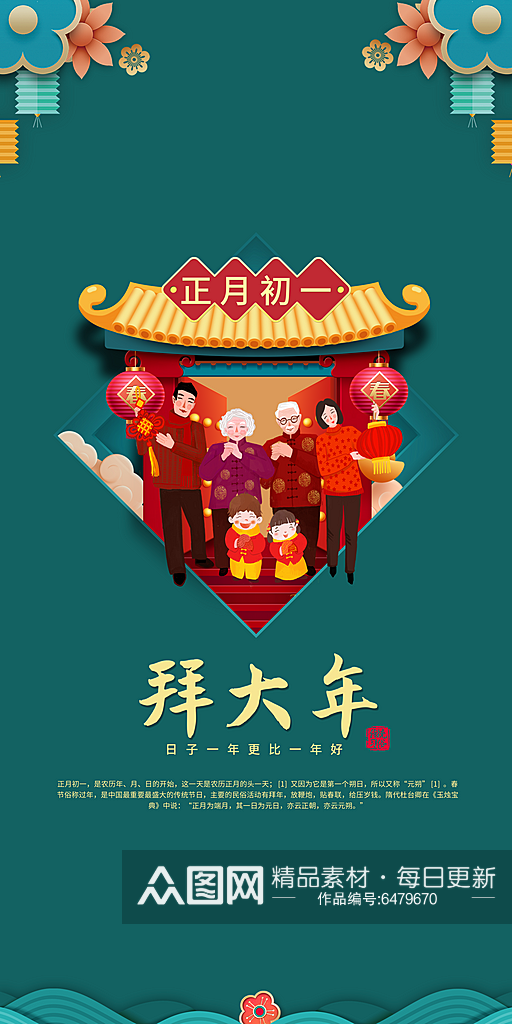 春节年俗海报设计模板素材