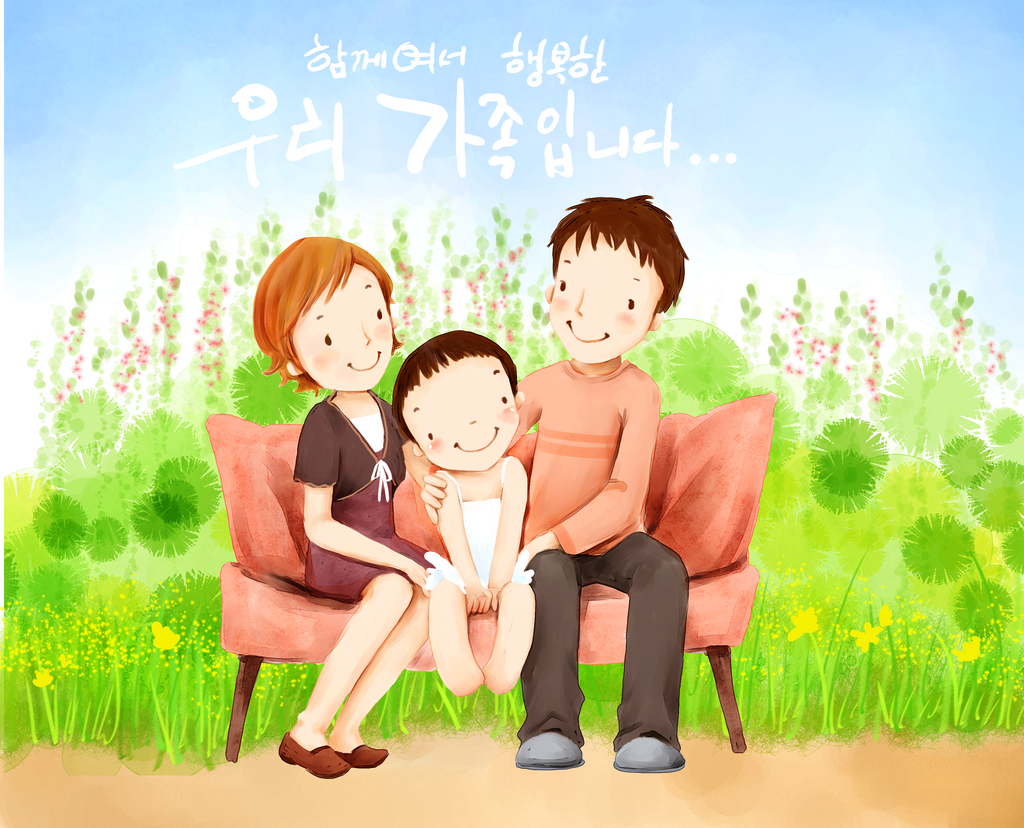 儿童画唯美风景画插画素材