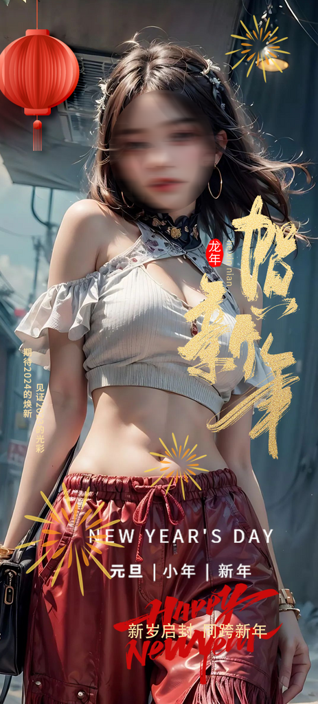 2024年龙年大吉宣传海报素材