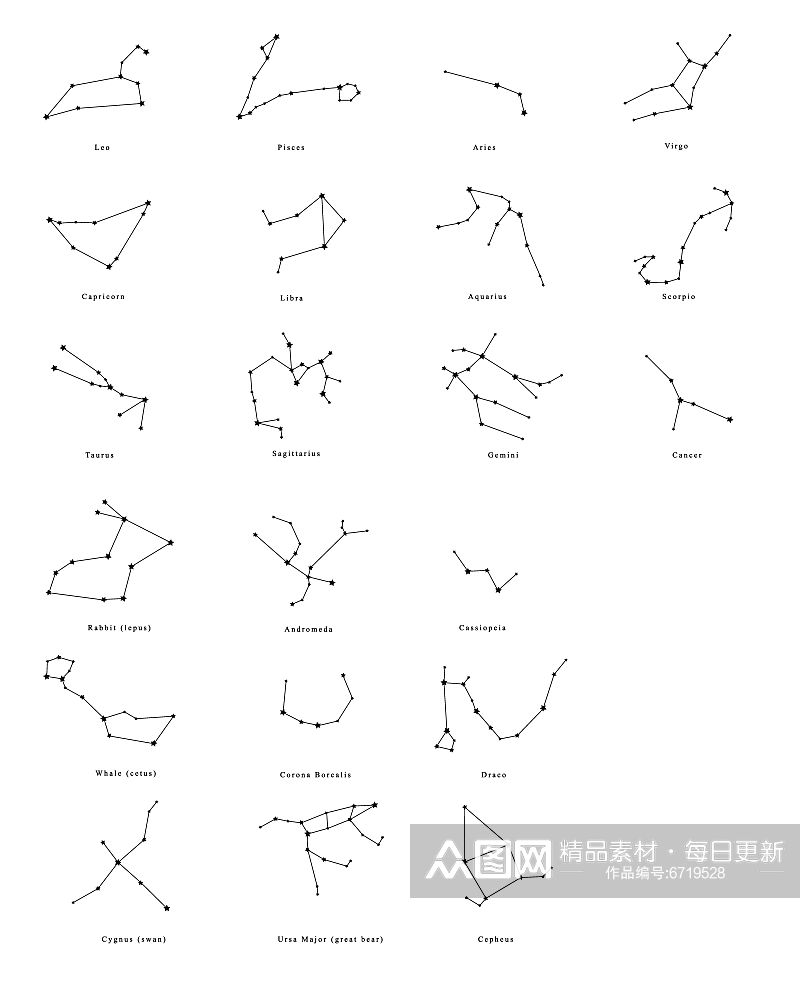 黑白几何设计图案素材