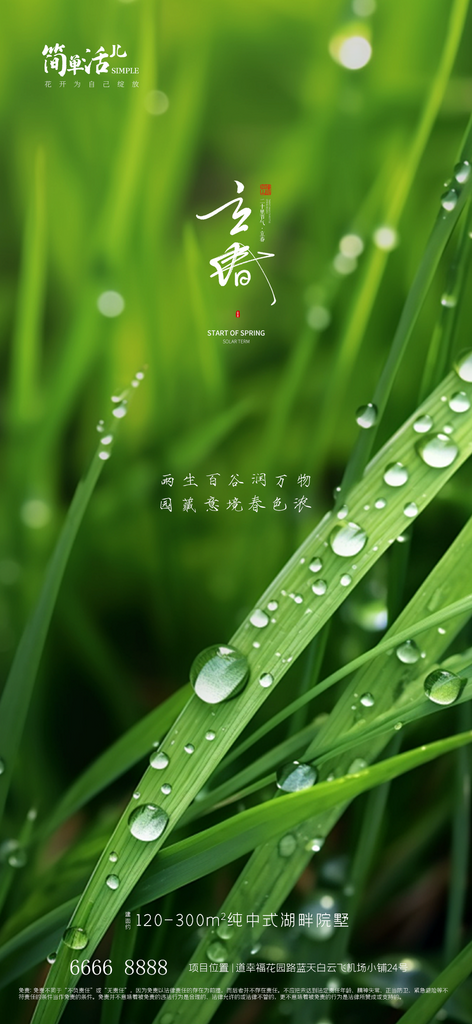 地产立春节气海报素材