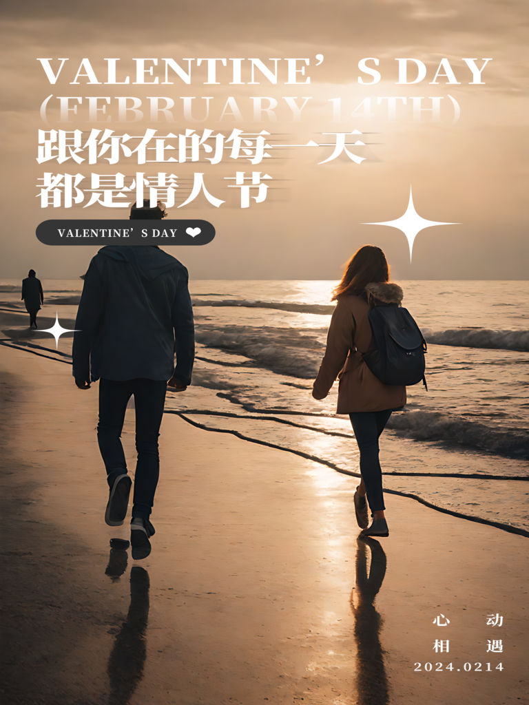 情人节节日祝福海报素材