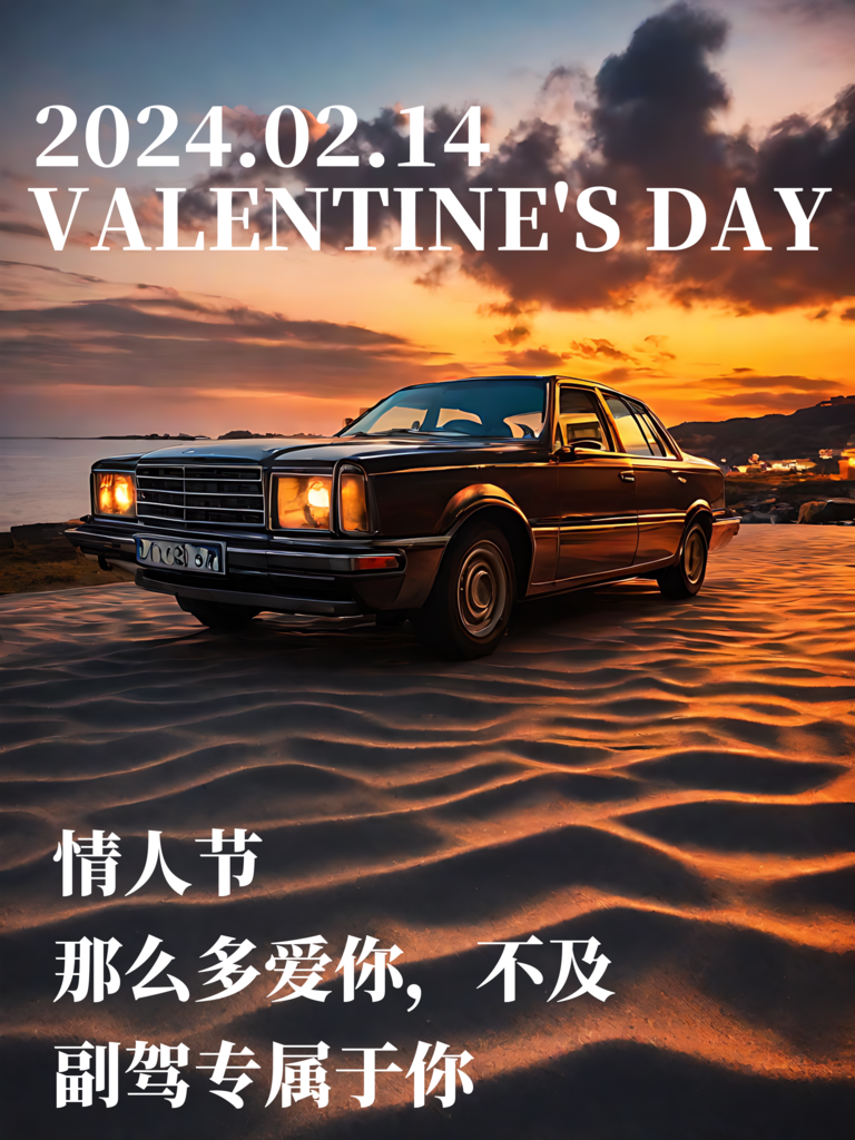 情人节汽车行业借势海报素材