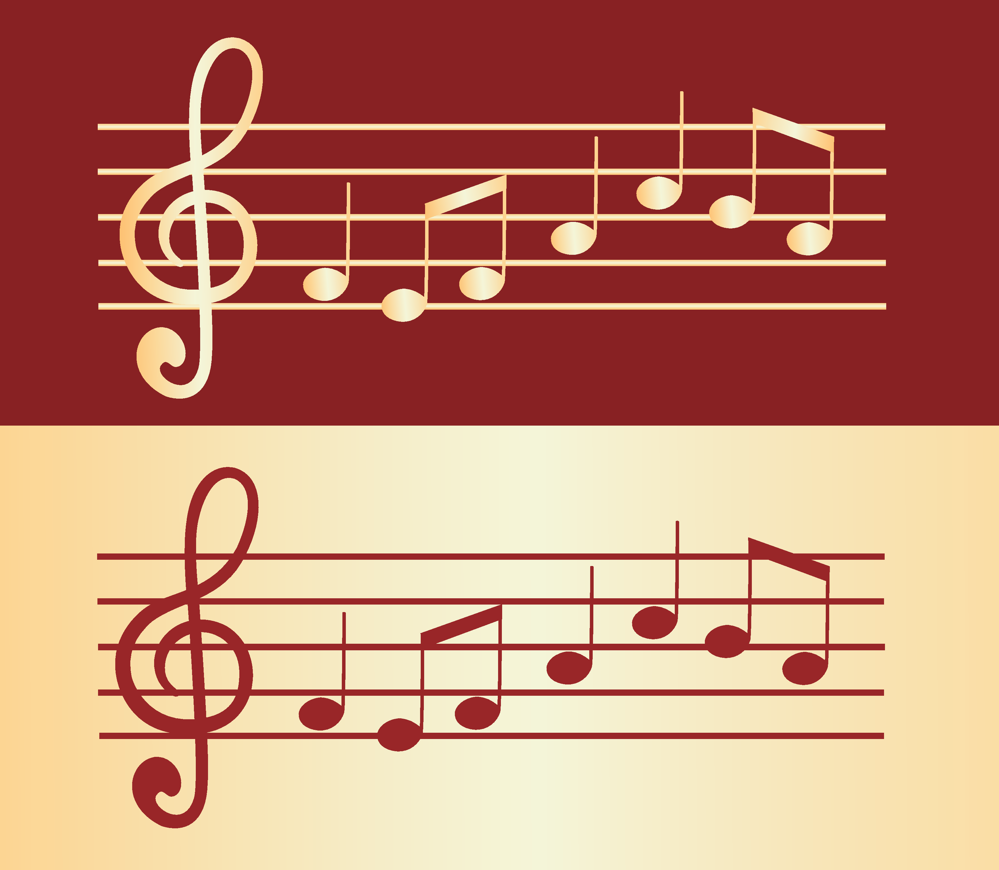 水彩音符吉他乐器矢量背景插画素材