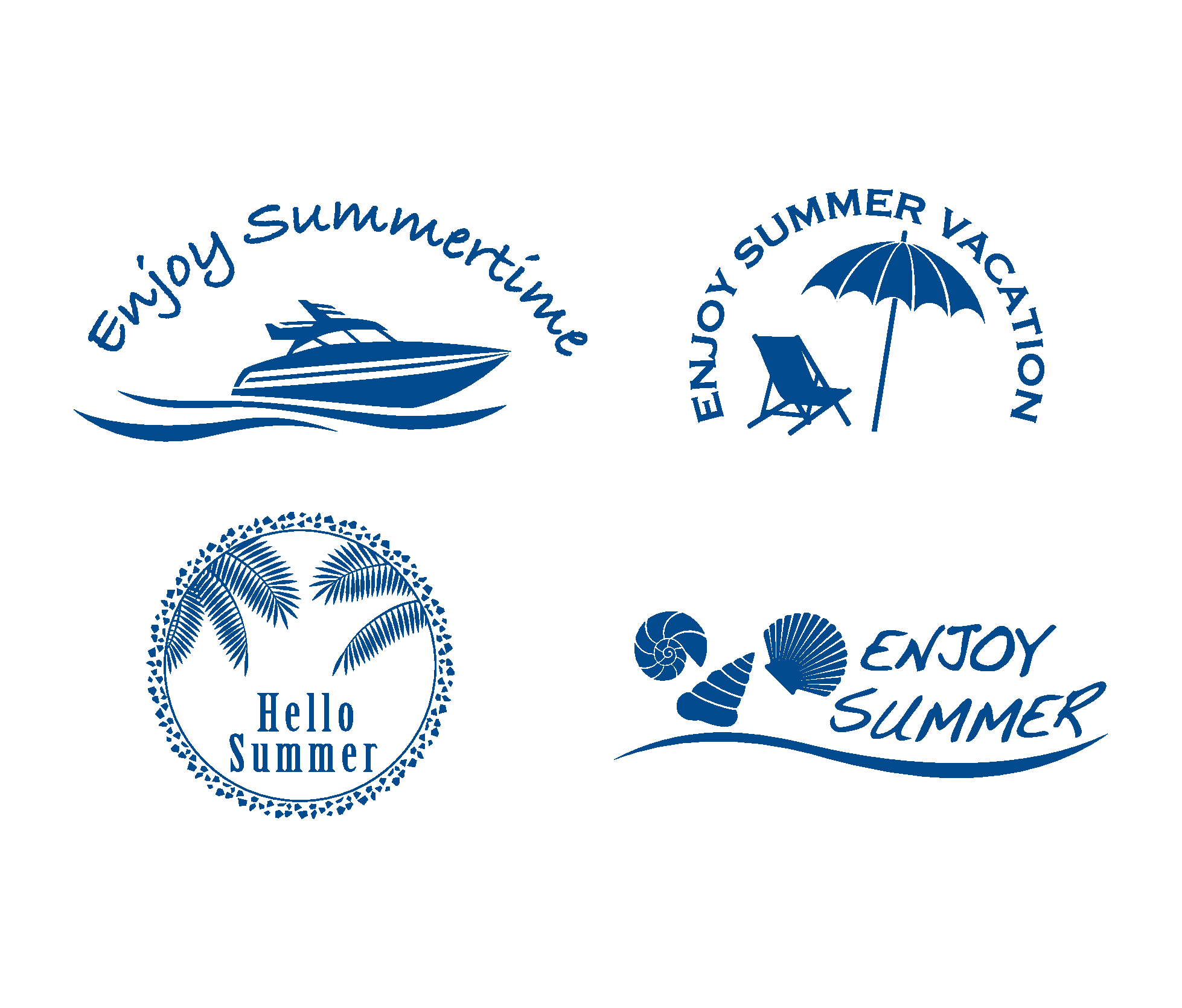 夏日海滨冲浪矢量LOGO元素素材