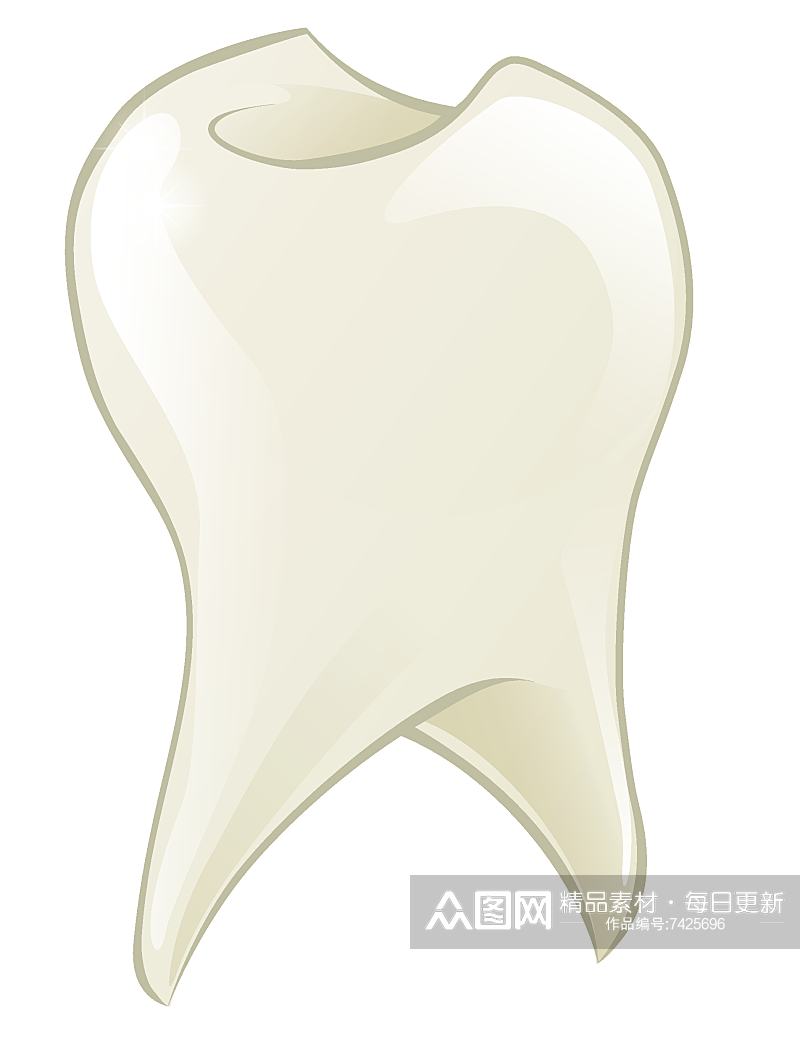 矢量牙科牙医医疗病毒插画素材