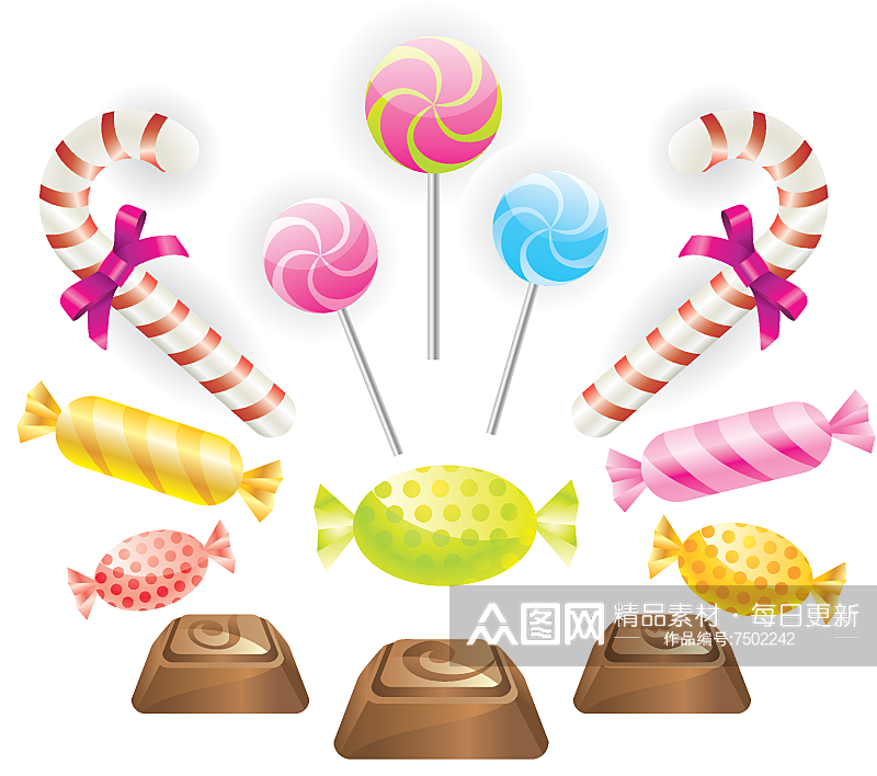 水彩美食冰淇淋巧克力甜品矢量素材素材