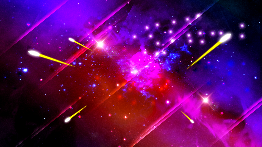紫色发光渐变星光创意素材素材