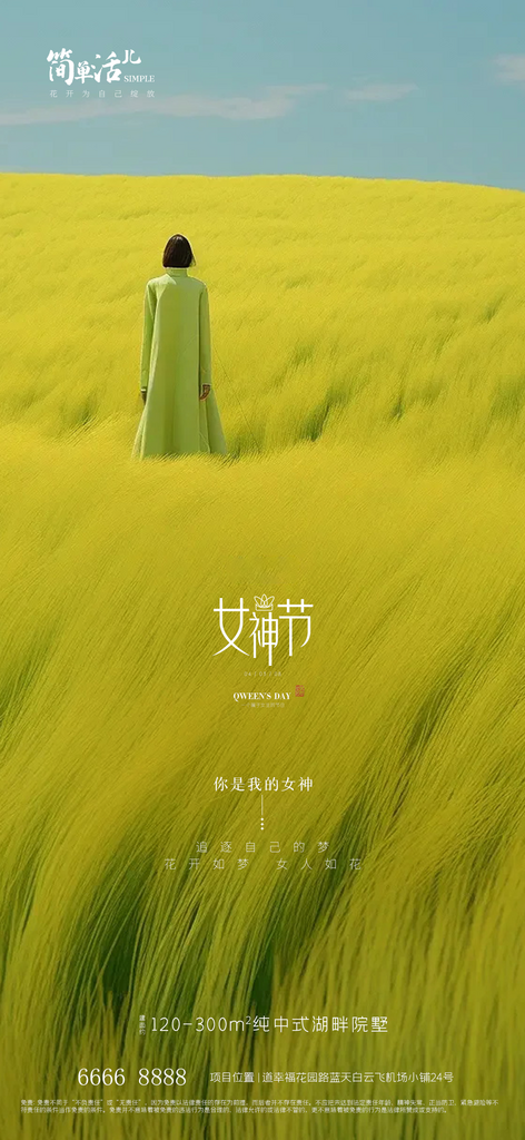地产女神节活动海报素材
