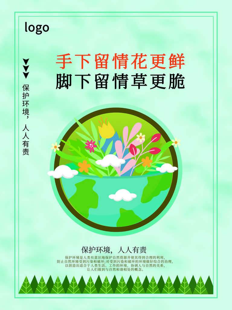 最新原创保护环境海报素材