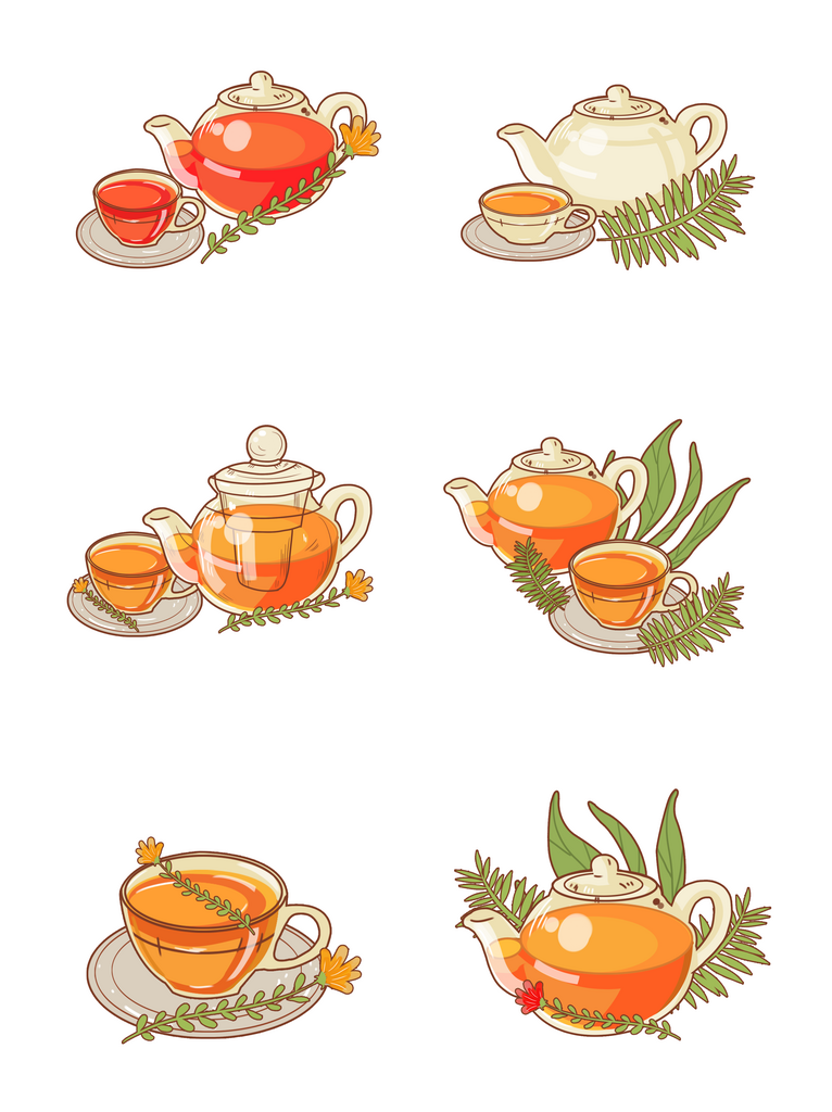 茶壶茶杯紫砂壶茶道茶叶中国风素材素材