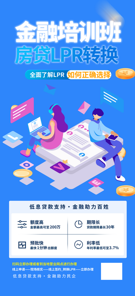 金融兴趣培训招生优惠活动海报素材