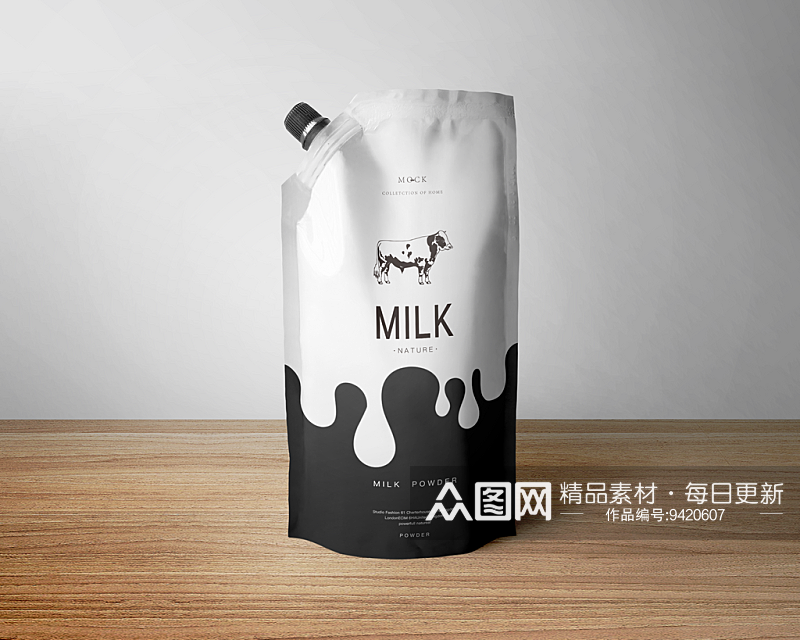 牛奶饮料瓶包装盒贴图饮料样机模型素材