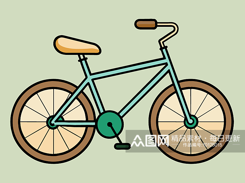 自行车卡通插画北京素材