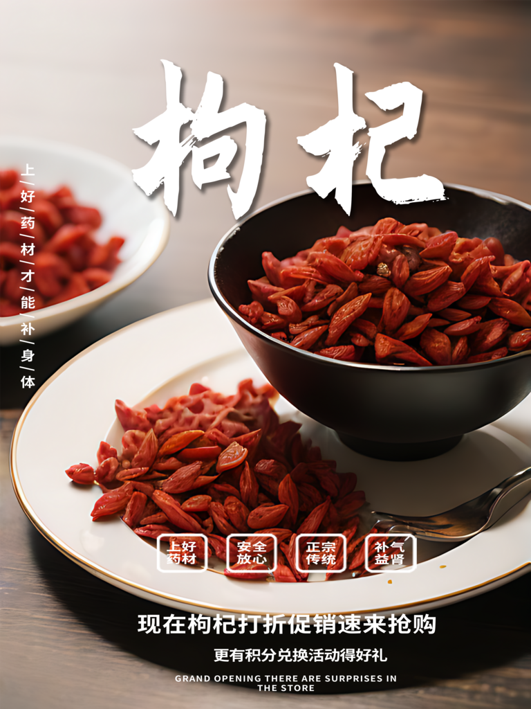 枸杞美食宣传海报素材