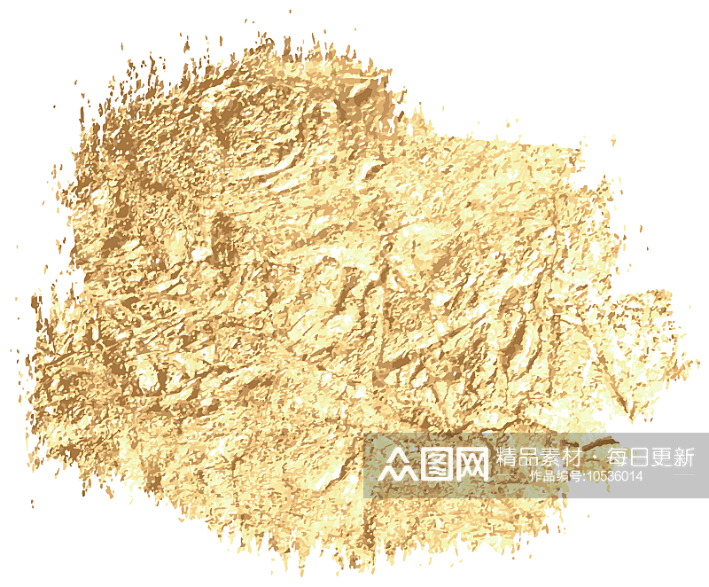 漂亮金色烫金金箔装饰物素材包AI矢量素材素材