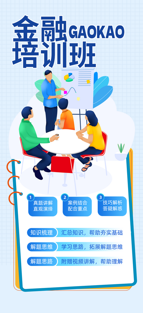 金融培训兴趣班宣传海报素材