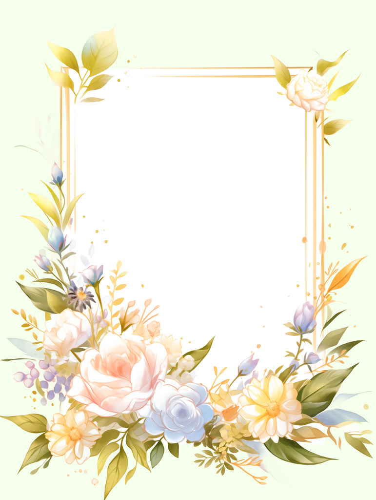 最新原创花卉边框宣传海报素材