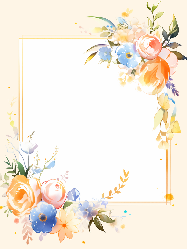 最新原创花卉边框宣传海报素材