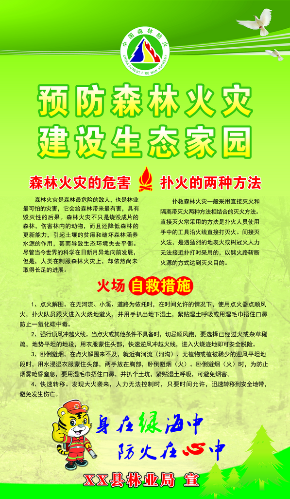 最新原创森林防火宣传海报素材
