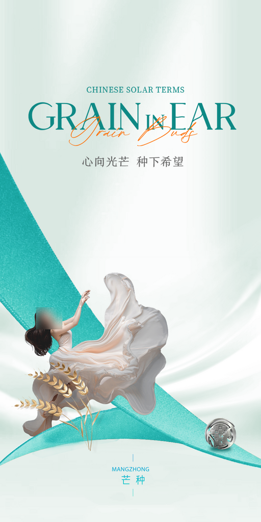 创意医美芒种海报设计素材