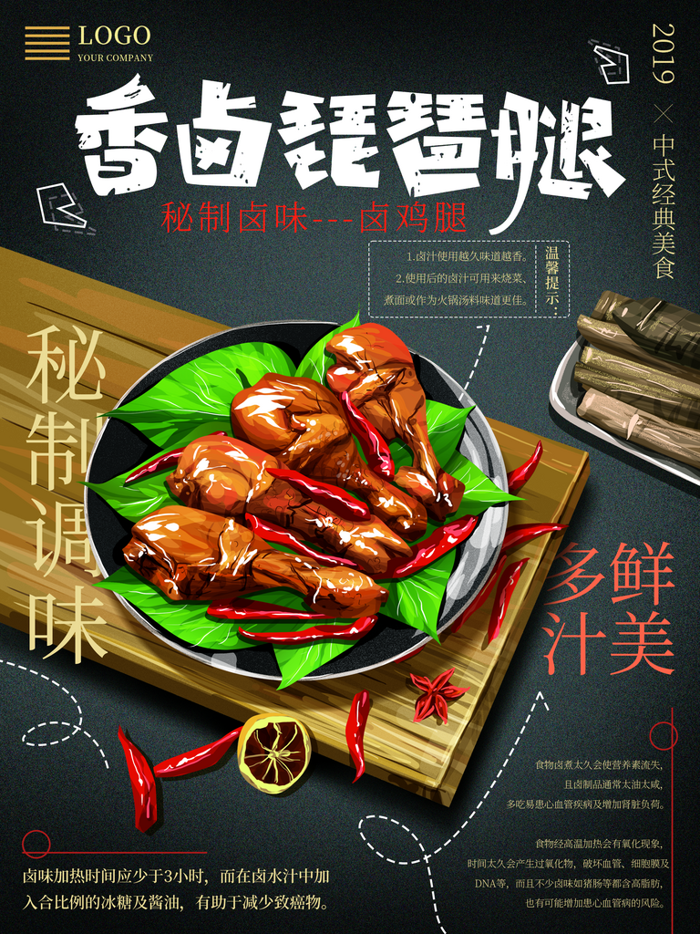 美味营养琵琶腿海报设计素材