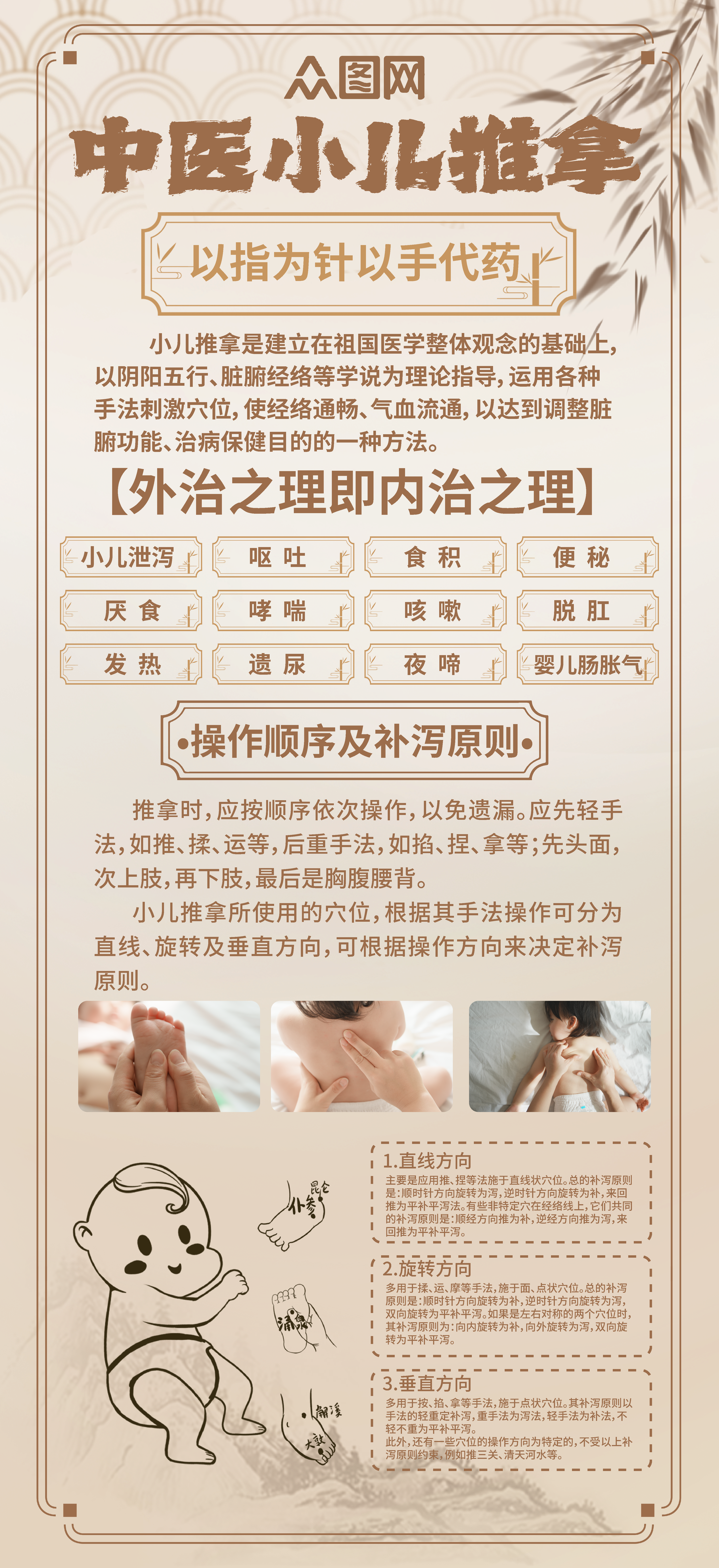 中国风小儿推拿海报素材