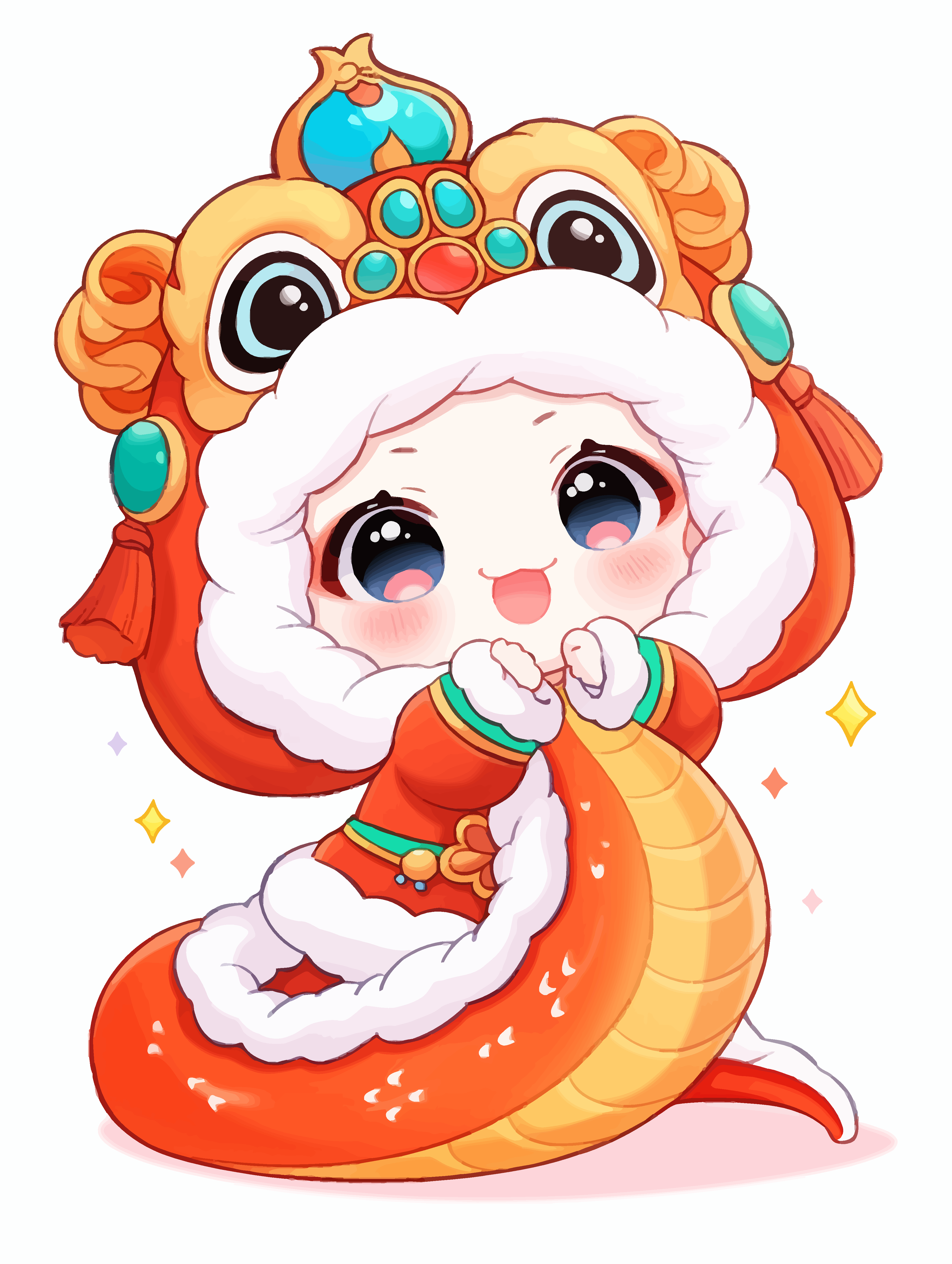 簡約卡通蛇年可愛卡通蛇素材素材