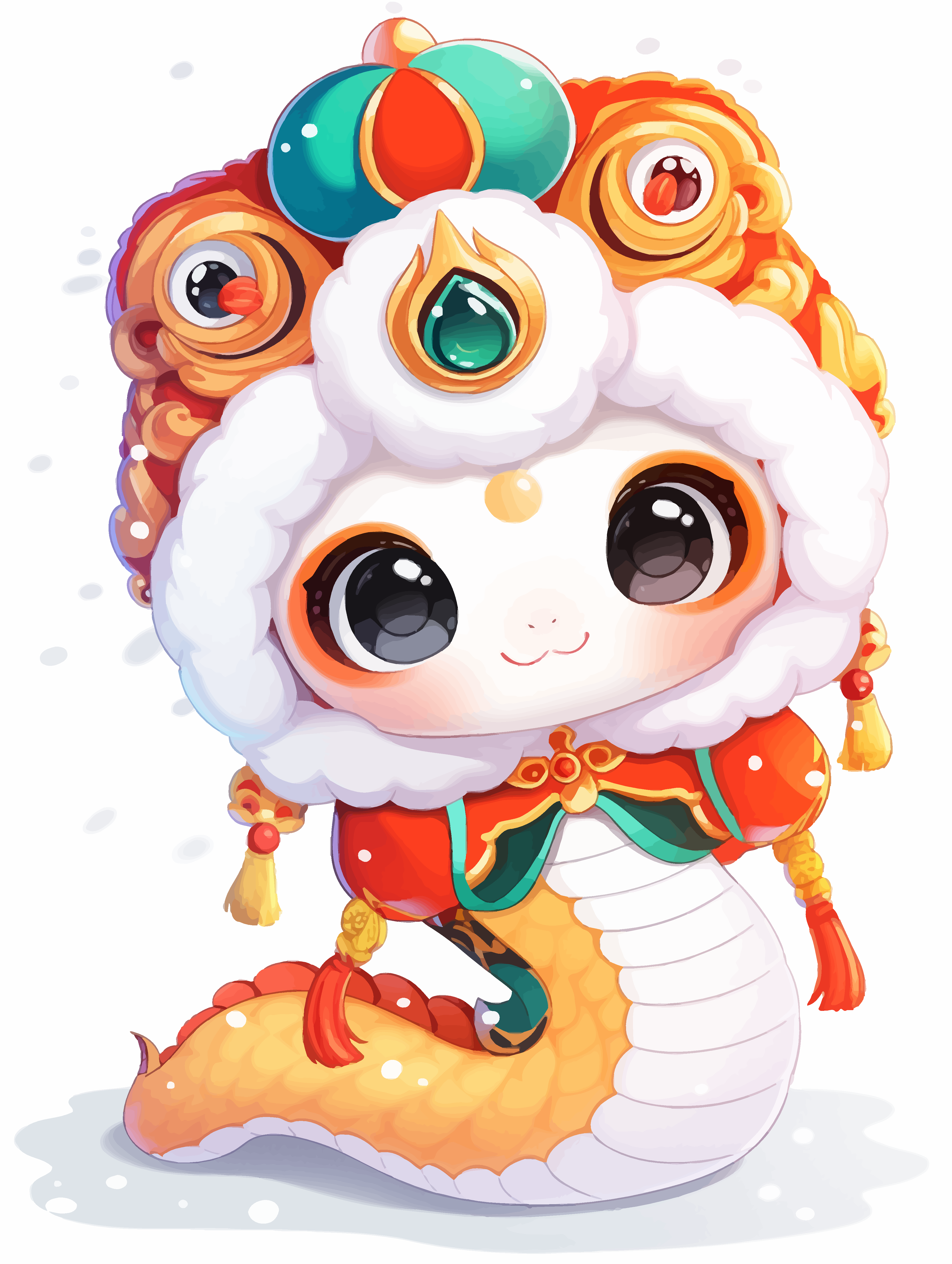 卡通蛇年可爱卡通蛇素材素材