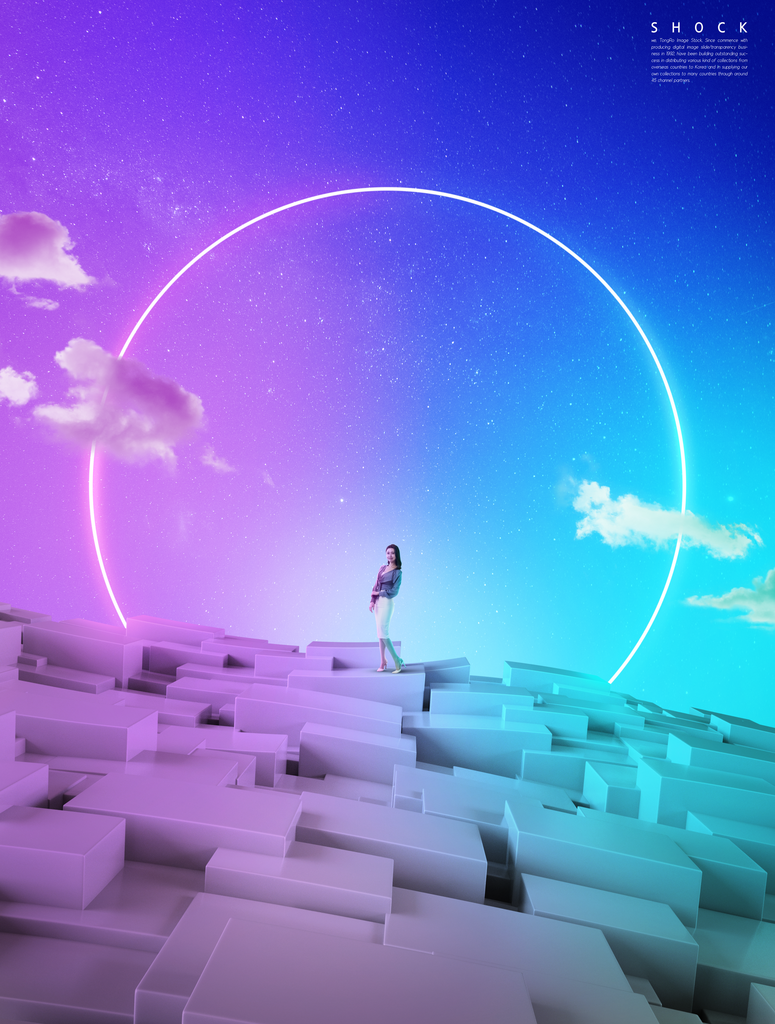 创意霓虹炫彩背景素材