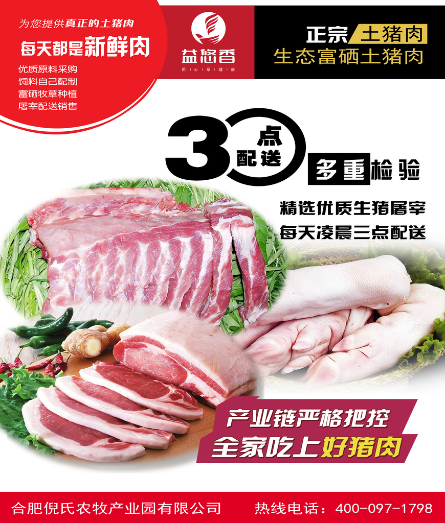 最新原创猪肉宣传海报素材