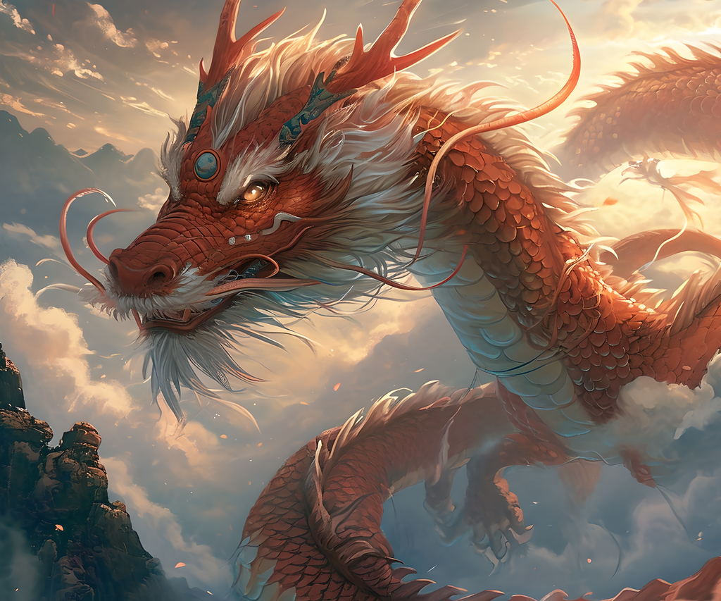中国龙创意艺术插画素材