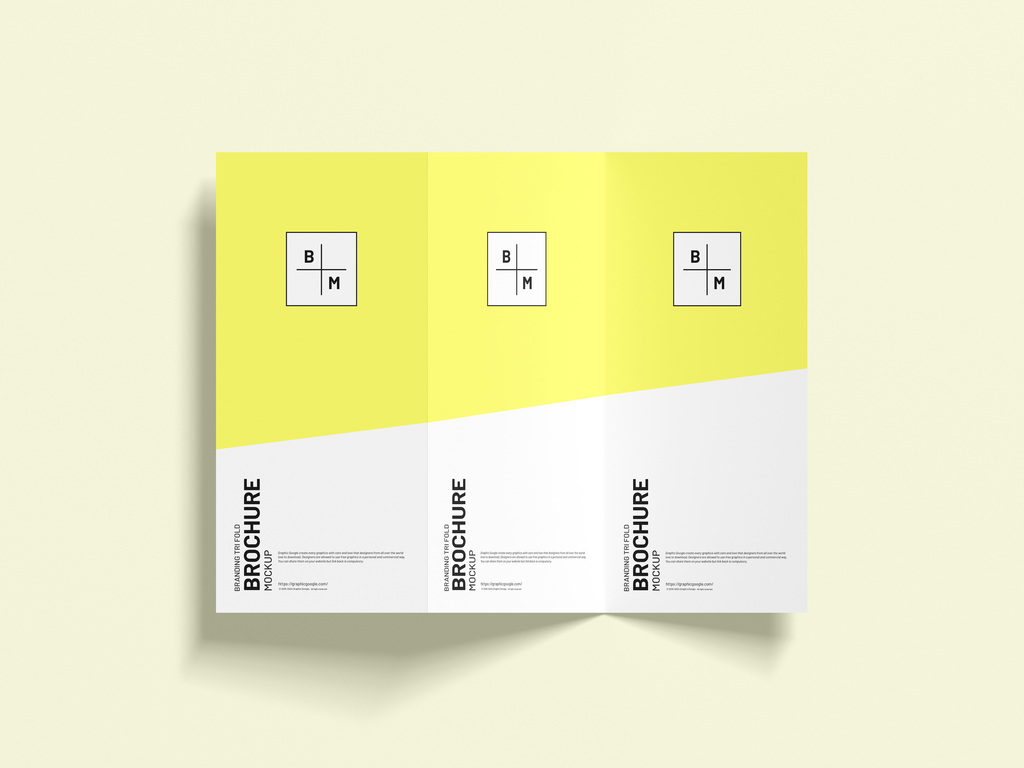 高端三折页宣传册样机素材